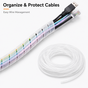Gaine spirale ignifuge <span class=keywords><strong>en</strong></span> PE pour câbles, organisateur de fils, protection flexible pour système de gestion des câbles électriques - Product Image 3