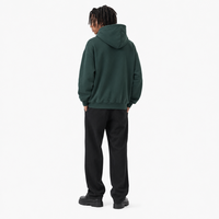 Sweat-shirt pour homme vert foncé surdimensionné, logo personnalisé, vente en gros