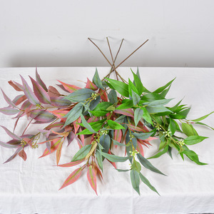 Feuilles d'eucalyptus artificielles Laixing 30cm-100cm, fleurs en soie faites à la main, décoration d'intérieur, plante de Noël - Product Image 3