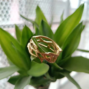 Stainless Steel Flower <b>Ring</b> Gold Unisex Party Jewelry - Product Image 1
