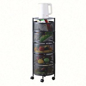 Organizador de Cocina, Estante Metálico Multicapa para Ahorrar Espacio, Almacenamiento de Frutas y Verduras, Estante Giratorio - Product Image 4