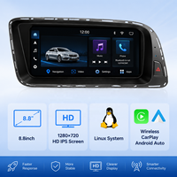 Sistema Multimedia para Auto con Linux de Arranque Rápido de 8.8 Pulgadas, con CarPlay Inalámbrico y Android Auto para Audi Q5 8R 2009-2017, Pantalla Táctil IPS, GPS