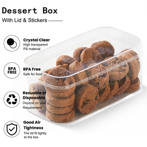 50 Uds 4,6*2,4*2 en cajas de vasos de postre con tapas recipientes de tiramisú de galletas para frutas, pudín, Mousse, tazas de Parfait con tapas - Product Image 4