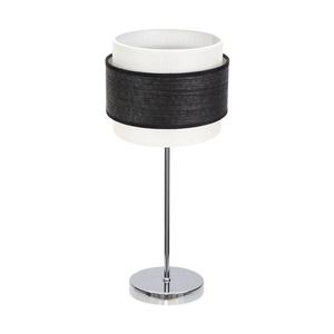 Lámpara de mesa cromo/madera negra 47x18x18 cm, 1xE14, ideal para iluminar espacios y crear ambientes acogedores. - Product Image 1