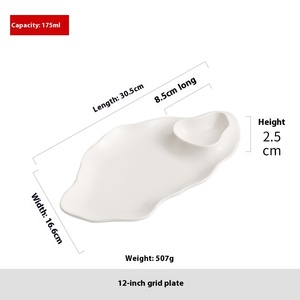 Assiette en céramique moderne personnalisée <span class=keywords><strong>Cuisine</strong></span> artistique raffinée pour les fêtes de restaurant Hôtel <span class=keywords><strong>Internet</strong></span> Célébré Froid - Product Image 6