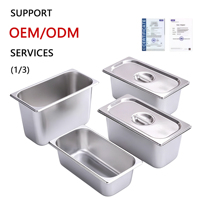 Bacs Gastronorm en Acier Inoxydable GN – Ensemble de Contenants Alimentaires Profonds pour Restaurants, Hôtels, Buffets et Traiteurs