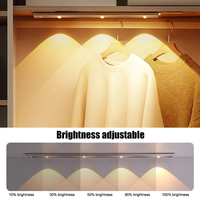 Lampu LED Sensor Gerak Dinding, Dapat Diredupkan, Garansi 3 Tahun, Ultra Tipis, USB Nirkabel, Penerangan Lemari Dapur, Kamar Tidur, dan Lemari Pakaian