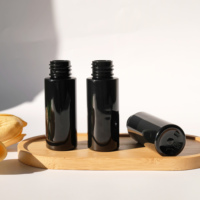 Bouteilles d'huile en plastique noir à presser personnalisées de 30 ml avec bouchon intérieur