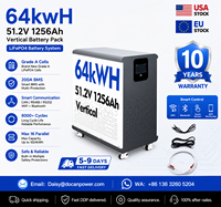 Batterie LiFePO4 50kWh 48kWh 51.2V 314Ah avec équilibreur actif, module WiFi et extincteur, stock US/UE, DDP sans taxes, pour stockage domestique