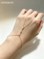 Gelang Tangan Berlian Moissanite Berkilau Perak S925 Berlapis Emas 18K Gelang Tangan Minimalis Perhiasan Mewah