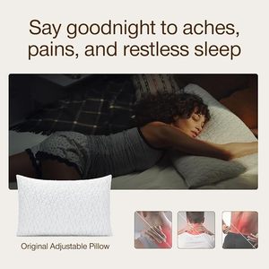 Oreiller en mousse à mémoire de forme déchiquetée OEM CertiPUR-US moderne et réglable, <span class=keywords><strong>coussin</strong></span> de soutien rafraîchissant et respirant en mélange de fibres <span class=keywords><strong>pour</strong></span> un sommeil profond - Product Image 2