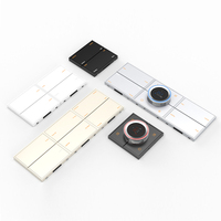 Interrupteur mural intelligent tactile KNX D29A standard britannique, étanche, gris noir, aluminium de luxe, pour système de maison intelligente