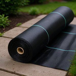 Toile tissée paysagère 5FTx250FT, haute perméabilité, tapis anti-mauvaises herbes pour allée, jardin, lutte antiparasitaire - Product Image 2