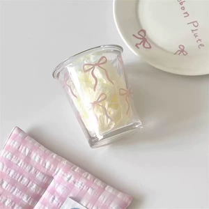 Ensemble <span class=keywords><strong>de</strong></span> vaisselle en verre minimaliste isolé à grande capacité avec nœud papillon - <span class=keywords><strong>Bol</strong></span> à yaourt et tasse à café <span class=keywords><strong>de</strong></span> haute qualité pour cadeaux d'affaires - Product Image 5