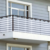 Filet d'ombrage HDPE pour extérieur, pour balcon, terrasse et clôture de jardin, pour bloquer la vue et réduire l'exposition au soleil