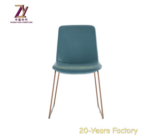 Cojín cómodo con marco de metal para asiento de cuero PU de diseño moderno Nórdico - Product Image 3