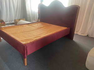 Bắc Âu Đồ Nội Thất Bọc Thiết Kế Nhung Vải Vua Kích Thước Nội Thất Phòng Ngủ Đôi Sang Trọng Giường Hiện Đại Anh Thiết Kế Giường - Product Image 3