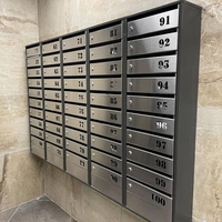 Boîtes aux lettres murales avec serrure à clé, en acier inoxydable thermolaqué, pour usage commercial et résidentiel