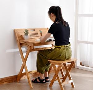 Tabela de estudo infantil barata, venda quente, tabela de estudo dobrável de bambu - Product Image 4