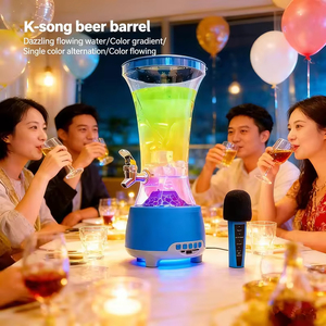 Disfruta de la cerveza o las bebidas escuchando <span class=keywords><strong>música</strong></span> y cantando <span class=keywords><strong>canciones</strong></span> con un altavoz inalámbrico Bluetooth con micrófono. - Product Image 4