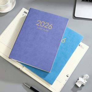 Agenda 2026 imprimé, couverture en cuir A4, dorure à chaud, calendrier anglais, carnet épais, planificateur quotidien 365 jours, livre de planification - Product Image 2