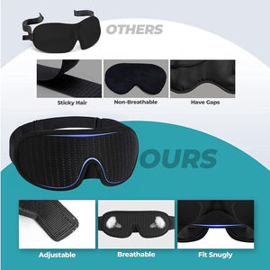 Masque de <span class=keywords><strong>sommeil</strong></span> en maille respirant 3D, couvre nez caché, protection oculaire, pour voyage, à la mode - Product Image 5