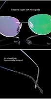 Nouvelle tendance rétro rond en alliage de titane Super élastique sans cadre unisexe montures de lunettes en métal pour la myopie