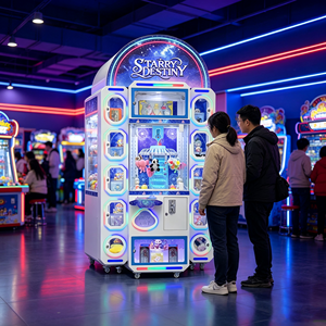 Máquina de garras miniatura operada con monedas, con premios de caja sorpresa y llaves mágicas, máquina recreativa metálica, 1 año de garantía, en inglés, para centros de juegos interiores - Product Image 4