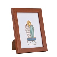 Venta caliente marco de fotos cuadrado pequeño de madera maciza Marco de pintura de tamaño personalizado fácil Simple para uso doméstico regalo de recuerdo amigos