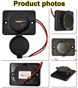 Prise de charge USB double Type C 12/24 V étanche IP65 pour panneau de siège de bus, <span class=keywords><strong>camping</strong></span>-<span class=keywords><strong>car</strong></span>, camion - Product Image 4