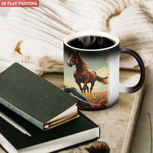 Frosted Black <b>Ceramic</b> <b>Mug</b> 11oz Heat Color Changing Custom Print Cup Smart Drinkware - Product Image 3