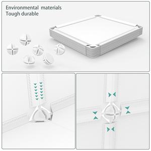 Organizador de cubos de tres rejillas <span class=keywords><strong>blanco</strong></span> de <span class=keywords><strong>resina</strong></span> PP fácil de montar para cocina y hogar, <span class=keywords><strong>armario</strong></span> de omnipotencia, almacenamiento de cocina - Product Image 4