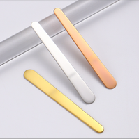 Spatules cosmétiques en acier inoxydable 304 poli, sortie d'usine, impression de logo, outil de mélange pour fond de teint