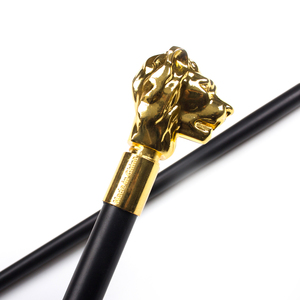 Canne de marche pour gentleman britannique, canne à tête de lion dorée, canne de déguisement, vente en gros, canne de marche de style vintage - Product Image 1