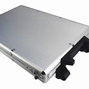 Direct Sales Aluminum Alloy Silver 1000 Size <b>Suitcase</b>, Leisure and Entertainment Chip Dice <b>Storage</b> Box, Poker <b>Storage</b> Box - Product Image 1