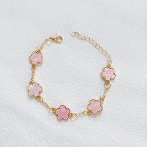 <span class=keywords><strong>Braccialetti</strong></span> da Donna INS Lucky Clover, Gioielli con Cinque Fiori su Entrambi i Lati, Regalo, Bracciale Placcato Oro per Donne - Product Image 5