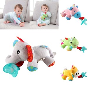 Commercio all'ingrosso di Vendita calda Nuovo Commercio All'ingrosso Animali Del Bambino Ciuccio Divertente Ciuccio Titolare Farcito dummy clip Animale di Peluche Ciuccio