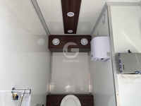 Haute qualité 2 stalles Mobile Portable salle de bain toilette toilette remorque fait panneau sandwich à structure en acier