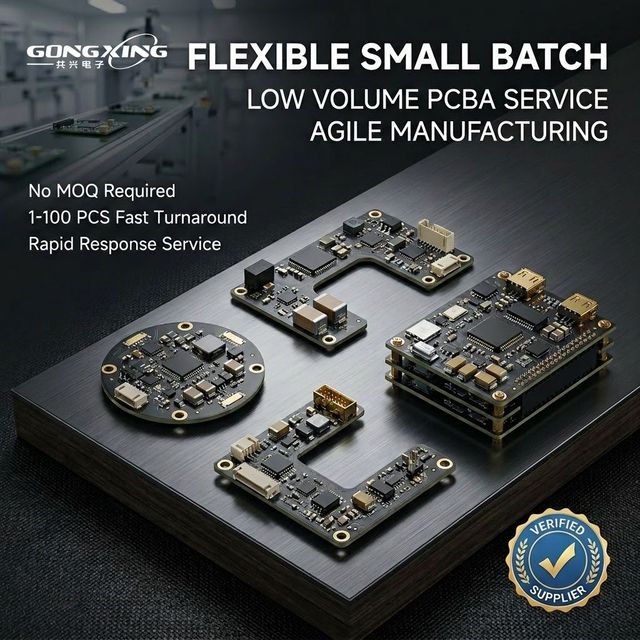 Flexible Small Batch PCBA Assembly Service 1-100 PCS Fast Turnaround Agile Manufacturing BOM Sourcing IC Kitting ISO 9001