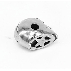 Cuentas de acero inoxidable con diseño de rostro de superhéroe de Yunnique para la fabricación de pulseras, cuentas sueltas de metal fundido de 10 mm, piezas de joyería DIY - Product Image 4