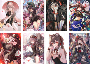 Mixte 8 pièce/ensemble noir mythe Wukong Anime mur affiche fabricant dessin animé Luffy Kakashi <span class=keywords><strong>Genshin</strong></span> <span class=keywords><strong>Impact</strong></span> vidéo jeu affiche personnalisée - Product Image 4