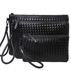 Borsa all'ingrosso della borsa della pochette di cuoio della moda degli uomini della borsa della busta del documento intrecciata borse a mano - Product Image 1