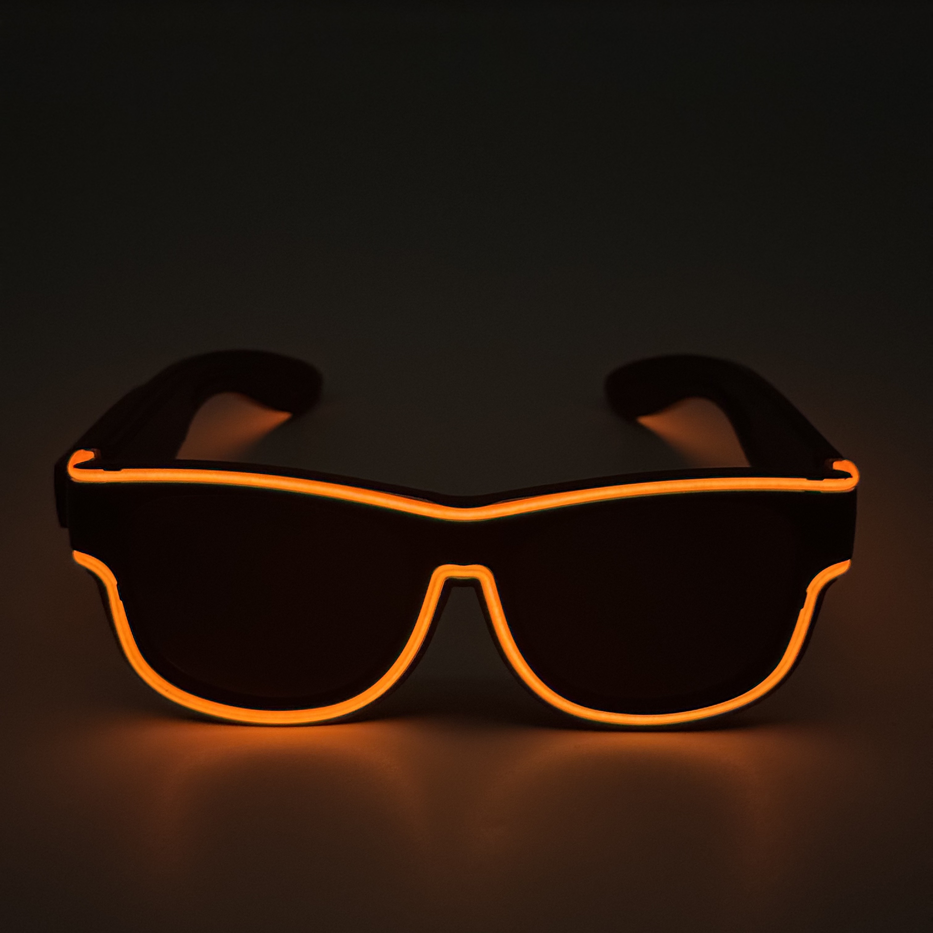 Black lens with orange light