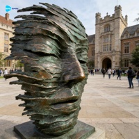 Esculturas de Arte Metálico de Bronce Fundido en 3D, Abstractas de Jardín, con Rostro Humano y Paisaje