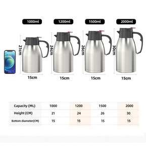 <span class=keywords><strong>Bouteille</strong></span> d'eau isolée personnalisée 304 Fiole à vide en acier inoxydable à double paroi Carafe Thermos Thé Cafetière - Product Image 2
