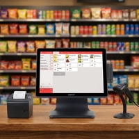 Caisse enregistreuse tactile personnalisée avec écran tactile Windows, ordinateur POS métallique, machine de facturation, système POS de vente au détail 15 pouces à vendre