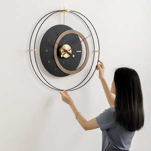 Wall <b>Clock</b> Round Silent Battery Powered Jumping Seconds Movement Modern Living Room Decor - Product Image 2