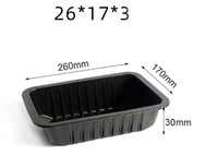 Vershoudcontainers en -trays voor vlees, fruit en voedsel, geschikt voor magnetron en vriezer, voor 240T vacuümverpakkingsmachine