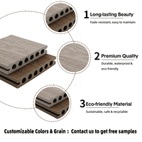 Système de planches de terrasse en bois composite antidérapant à co-extrusion, gaufré en 3D, longue durée, pour projets de passerelles de parcs publics
