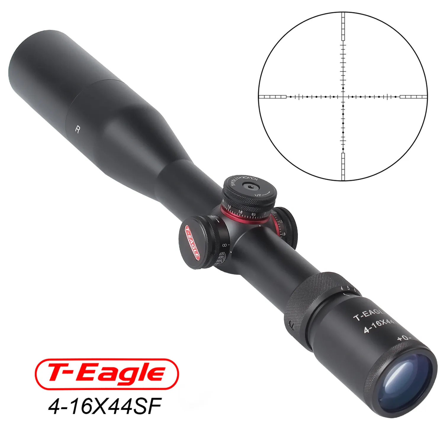 จุดขายส่ง T-EAGLE R 4-16x44 SF Riflescope พร้อมจุดสีแดงที่มีปืนไรเฟิลขนาด11มม. หรือ20มม. สำหรับการยิงปืนอัดลม Pcp